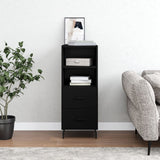 Credenza Nero 34,5x34x90 cm in Legno truciolato