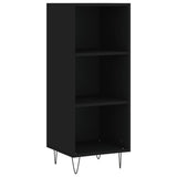 Credenza Nera 34,5x32,5x90 cm in Legno truciolato