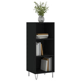 Credenza Nera 34,5x32,5x90 cm in Legno truciolato