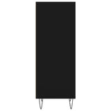 Credenza Nera 34,5x32,5x90 cm in Legno truciolato