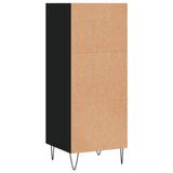 Credenza Nera 34,5x32,5x90 cm in Legno truciolato