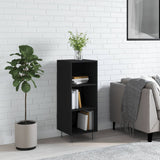 Credenza Nera 34,5x32,5x90 cm in Legno truciolato