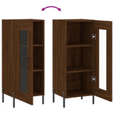 Credenza Rovere Marrone 34,5x34x90 cm in Legno truciolato