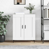 Credenza Bianca 69,5x34x90 cm in Legno truciolato