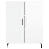 Credenza 69,5x34x90 cm in Legno truciolato Bianco Lucido