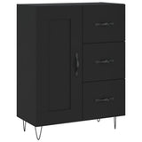 Credenza Nera 69,5x34x90 cm in Legno truciolato