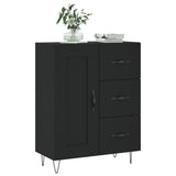 Credenza Nera 69,5x34x90 cm in Legno truciolato