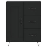 Credenza Nera 69,5x34x90 cm in Legno truciolato