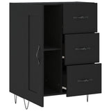 Credenza Nera 69,5x34x90 cm in Legno truciolato