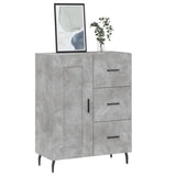 Credenza Grigio Cemento 69,5x34x90 cm in Legno truciolato