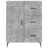 Credenza Grigio Cemento 69,5x34x90 cm in Legno truciolato