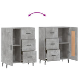 Credenza Grigio Cemento 69,5x34x90 cm in Legno truciolato