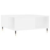 Tavolino da Salotto Bianco 80x80x36,5 cm in Legno truciolato