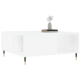 Tavolino da Salotto Bianco 80x80x36,5 cm in Legno truciolato