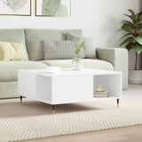 Tavolino da Salotto Bianco 80x80x36,5 cm in Legno truciolato
