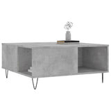 Tavolino Salotto Grigio Cemento 80x80x36,5 cm Legno truciolato