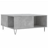 Tavolino Salotto Grigio Cemento 80x80x36,5 cm Legno truciolato