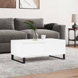 Tavolino da Salotto Bianco 90x50x36,5 cm in Legno truciolato