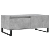 Tavolino Salotto Grigio Cemento 90x50x36,5 cm Legno truciolato
