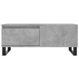 Tavolino Salotto Grigio Cemento 90x50x36,5 cm Legno truciolato