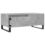 Tavolino Salotto Grigio Cemento 90x50x36,5 cm Legno truciolato