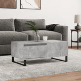 Tavolino Salotto Grigio Cemento 90x50x36,5 cm Legno truciolato
