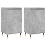 Credenze 2 pz Grigio Cemento 40x35x70 cm in Legno truciolato