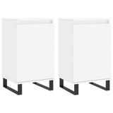 Credenze 2 pz Bianche 40x35x70 cm in Legno truciolato