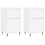 Credenze 2 pz Bianche 40x35x70 cm in Legno truciolato