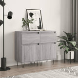 Credenze 2 pz Grigio Sonoma 40x35x70 cm in Legno truciolato