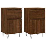 Credenze 2 pz Rovere Marrone 40x35x70 cm in Legno truciolato