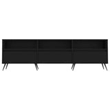 Mobile Porta TV Nero 150x30x44,5 cm in Legno truciolato