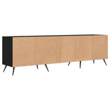 Mobile Porta TV Nero 150x30x44,5 cm in Legno truciolato
