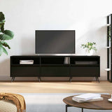 Mobile Porta TV Nero 150x30x44,5 cm in Legno truciolato