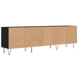 Mobile Porta TV Nero 150x30x44,5 cm in Legno truciolato