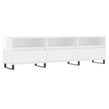 Mobile Porta TV Bianco Lucido 150x30x44,5 cm Legno truciolato