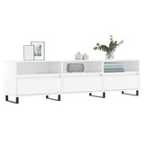 Mobile Porta TV Bianco Lucido 150x30x44,5 cm Legno truciolato