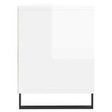 Mobile Porta TV Bianco Lucido 150x30x44,5 cm Legno truciolato