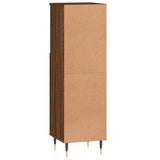 Armadietto Bagno Rovere Marrone 30x30x100 cm Legno truciolato