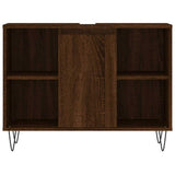 Armadietto Bagno Rovere Marrone 80x33x60cm in Legno truciolato