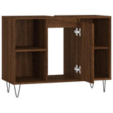 Armadietto Bagno Rovere Marrone 80x33x60cm in Legno truciolato