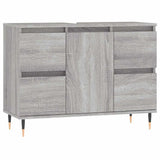 Mobile da Bagno Grigio Sonoma 80x33x60 cm in Legno truciolato