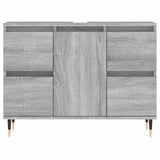 Mobile da Bagno Grigio Sonoma 80x33x60 cm in Legno truciolato