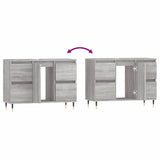 Mobile da Bagno Grigio Sonoma 80x33x60 cm in Legno truciolato