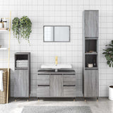 Mobile da Bagno Grigio Sonoma 80x33x60 cm in Legno truciolato