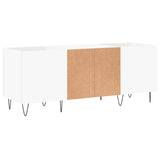 Mobile Porta Dischi Bianco 121x38x48 cm in Legno truciolato