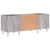Mobile Porta Dischi Grigio Sonoma 121x38x48cm Legno truciolato