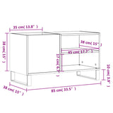 Mobile Porta Dischi Rovere Marrone 85x38x48cm Legno truciolato