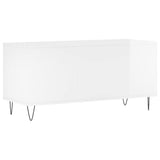 Mobile Porta Dischi Bianco Lucido 100x38x48cm Legno truciolato