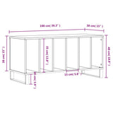 Mobile Porta Dischi Rovere Sonoma 100x38x48cm Legno truciolato